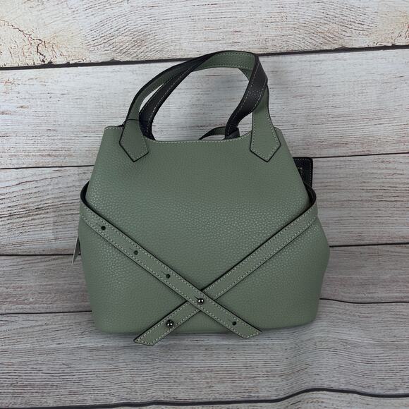 Palla Handbags - Palla Women's A-Bag Plus Purse Reversible Olive Green Mocha Green